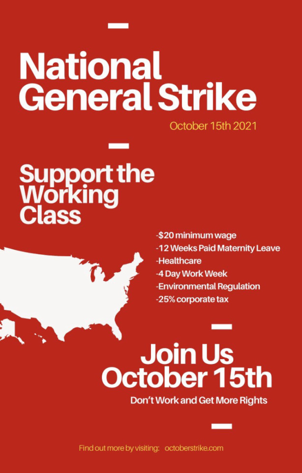 JoeSmithSDK's tweet photo. We Need To Push Back At This Corporate Fundamentalism. Join The General Strike on October 15th !
#NabiscoStrike
#GeneralStrike
#CoalMinersStrike
#OWS
#Alabama
#Oct15GeneralStrike https://t.co/7yAj0ZKiqr