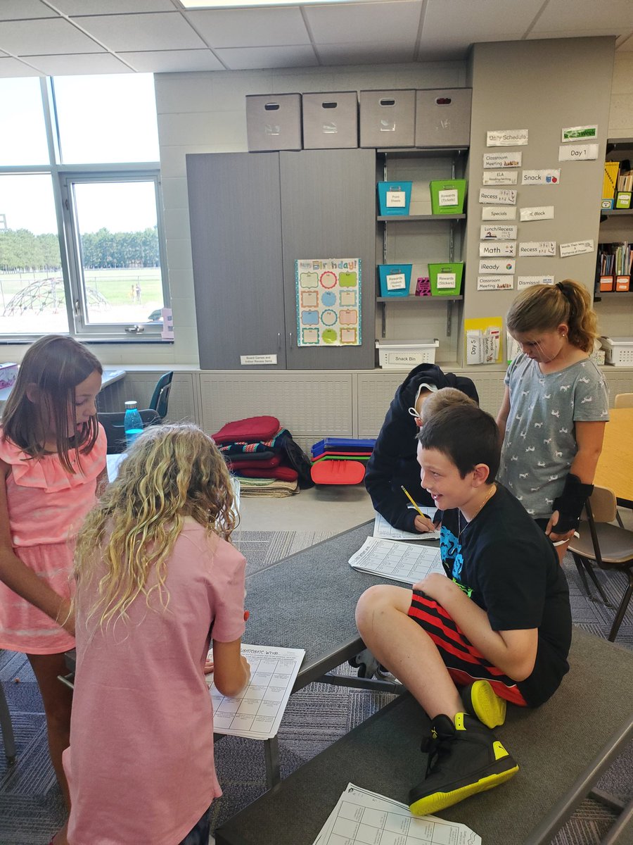 flourishIN4th's tweet photo. We had a great first day in fourth grade! I am looking forward to lots of opportunities for learning and growth in so many ways.  I was even lucky enough to have a past student visit me after his first day of Freshman year!  #loveallmykiddos #year9 https://t.co/eqQKqUj0YH