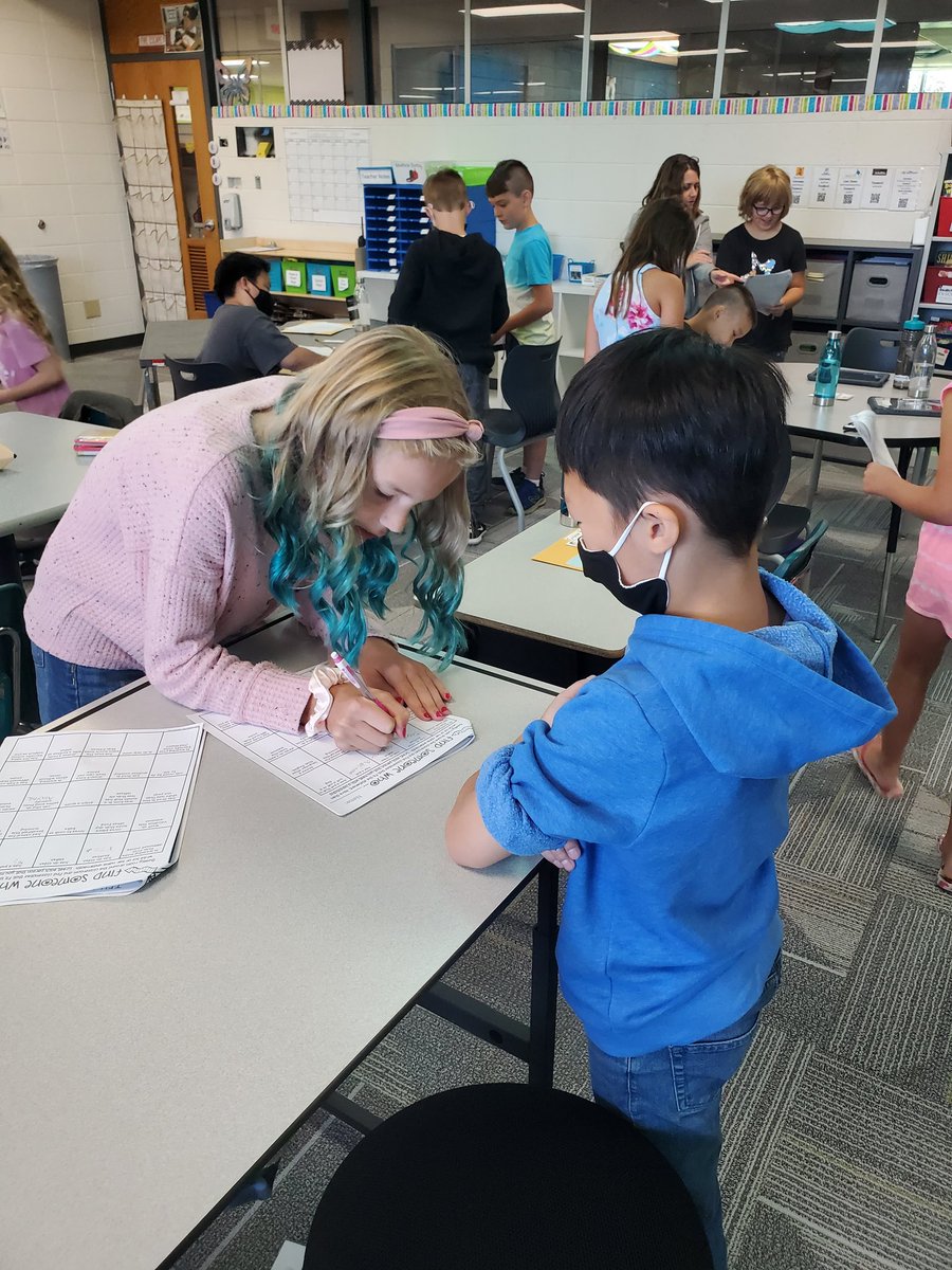 flourishIN4th's tweet photo. We had a great first day in fourth grade! I am looking forward to lots of opportunities for learning and growth in so many ways.  I was even lucky enough to have a past student visit me after his first day of Freshman year!  #loveallmykiddos #year9 https://t.co/eqQKqUj0YH