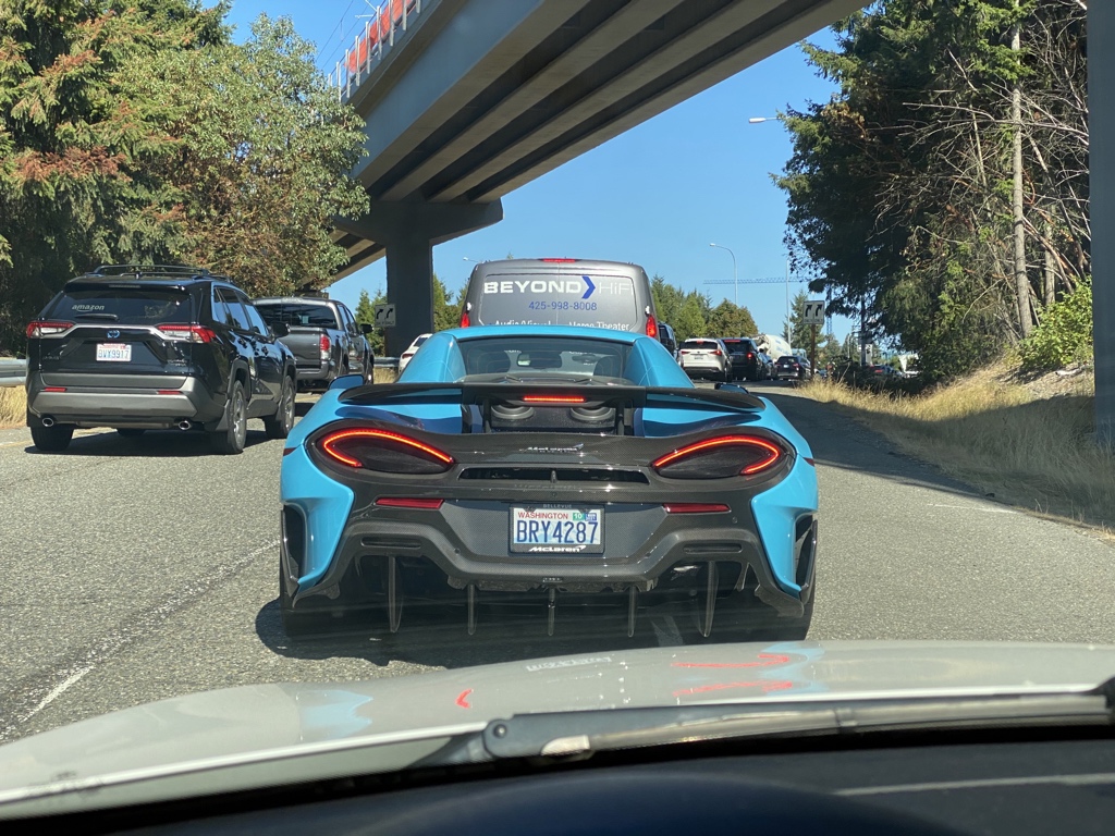 Quite the car to be stuck behind