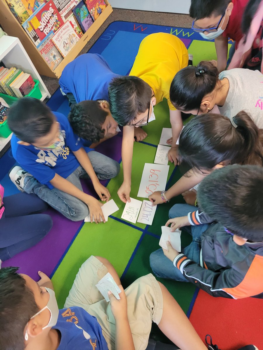 Anajimenez08A's tweet photo. Mathematicians are collaborators!! We did a before and after game and they did an amazing job ordering their numbers ๐ฆ๐งฎ
#FreemanMathematicians #pisdmathchat #CompareAndOrder https://t.co/nGFsy4NVJH