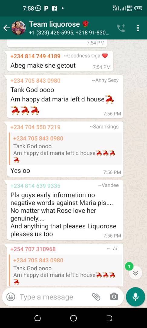 Carolin97937021's tweet photo. Marians come here ,these was them insulting Maria so please don't try anything they don't need our help they are all good , Maria and LiquoRose will be good out if the house but for now let's focus on Maria we owe nobody nothing please #MariaSpaces #MariansXMaria https://t.co/xjpR9bwPLn