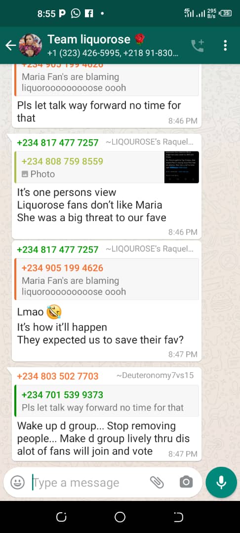 Carolin97937021's tweet photo. Marians come here ,these was them insulting Maria so please don't try anything they don't need our help they are all good , Maria and LiquoRose will be good out if the house but for now let's focus on Maria we owe nobody nothing please #MariaSpaces #MariansXMaria https://t.co/xjpR9bwPLn
