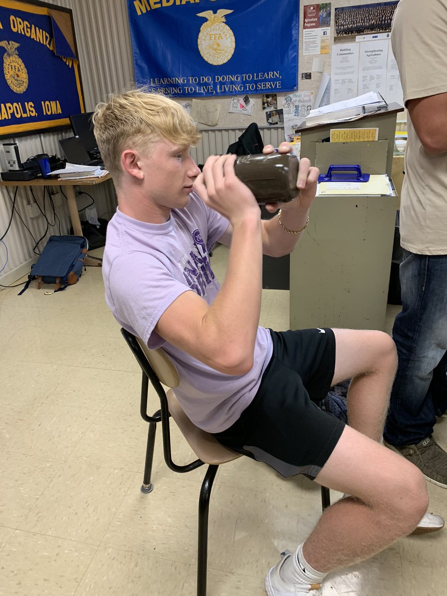 Shaking class up today with our soils texture lab testing for the make up of the different soils around Mediapolis area. And making “dirt” cups to help us remember the soil horizons. #mepoclassroom