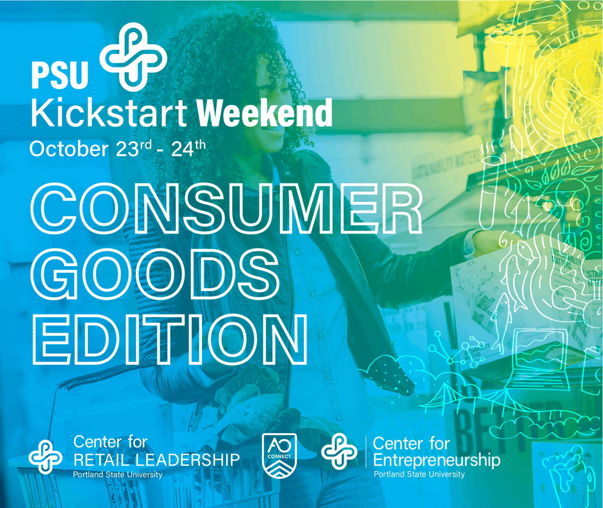 PortlandStateCE's tweet photo. Engage your entrepreneurial spirit and flex your innovative muscles at PSU’s Consumer Goods Kickstart Weekend. Learn more about this two-day intensive here: https://t.co/bCXhvFaG7o
#KickStartWeekend #PSUEntrepreneurship https://t.co/wHTN36wnRc