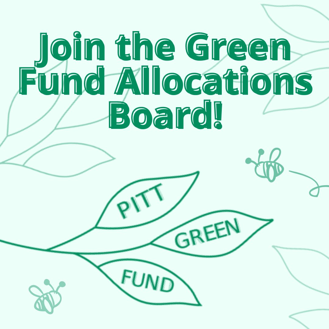 We are still accepting applications to join the Green Fund Allocations Board! Apply at bit.ly/3mU5ajl