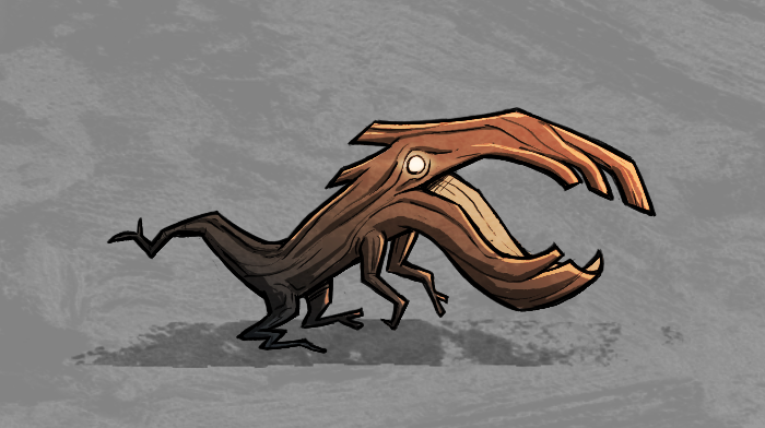 SimonTheShmu's tweet photo. This started out as a fearsome enchanted log monster... but it turned out kind of cute? Let's call it Alogator. https://t.co/qKGe7qStX2