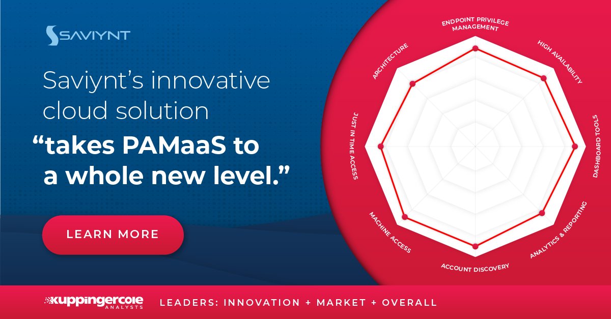 IdentityHead's tweet photo. The results are in: Global analysts at KuppingerCole have recognized Saviynt CPAM for best-in-class innovation, market achievement, and overall leadership in their latest Leadership Compass Report. https://t.co/fKBQRadZdP https://t.co/MYn91sSDLR