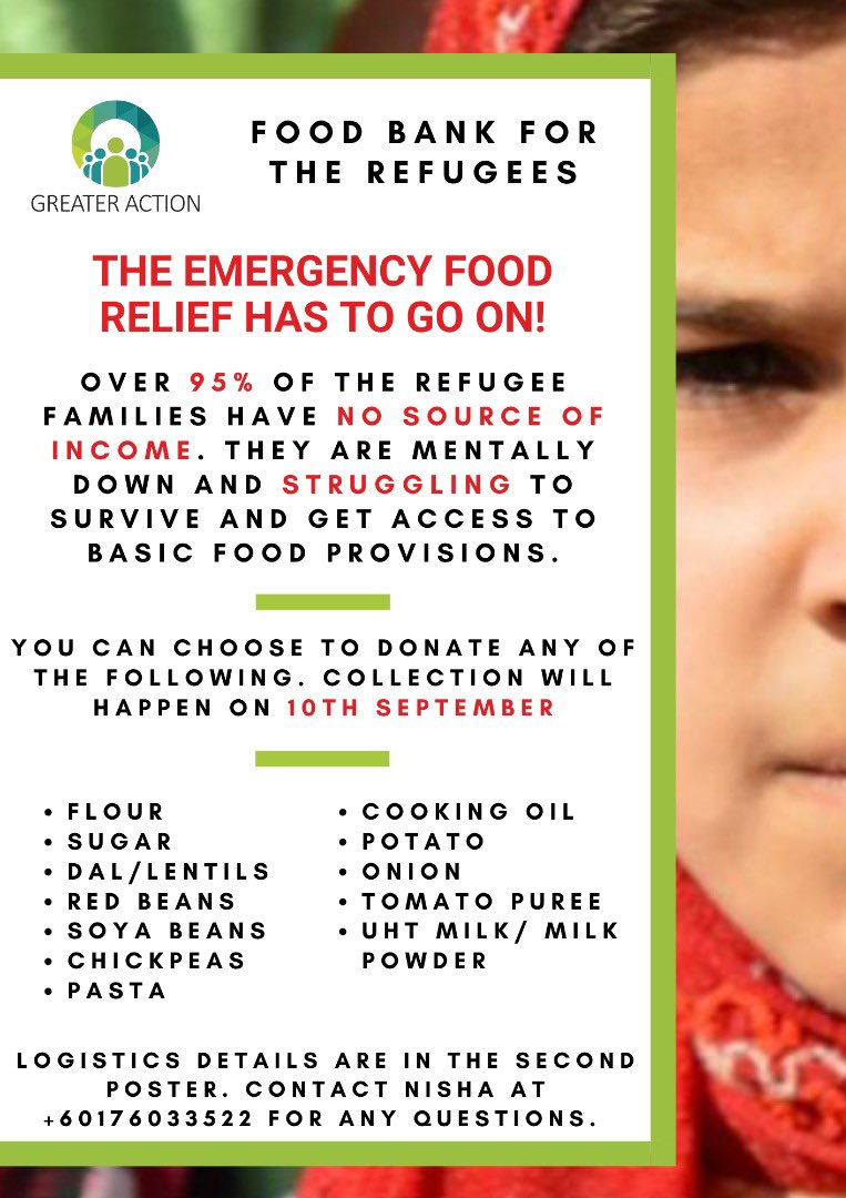 With this unending pandemic, hundreds more refugee families are fighting for their survival. Help us today, so that we can supply nutritious food to those who desperately need support. Donate now to make a difference! 💚💚💚#AfghanRefugees #DonateNow #foodbank #greateraction