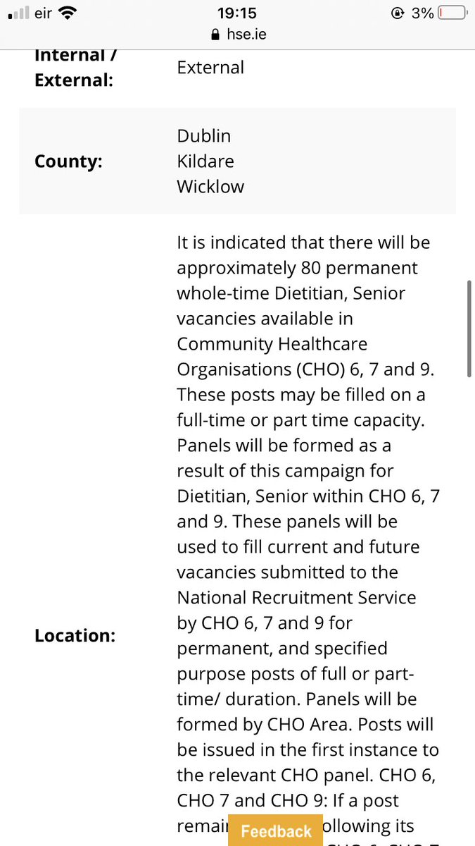 EleanorSfarmerE's tweet photo. E-mail today from HSE. 80 Dietitian positions.. 😊 A great day for the parish as they say 😬#Dietitians #irishdietitians #irishjobs https://t.co/qW7melSR2i