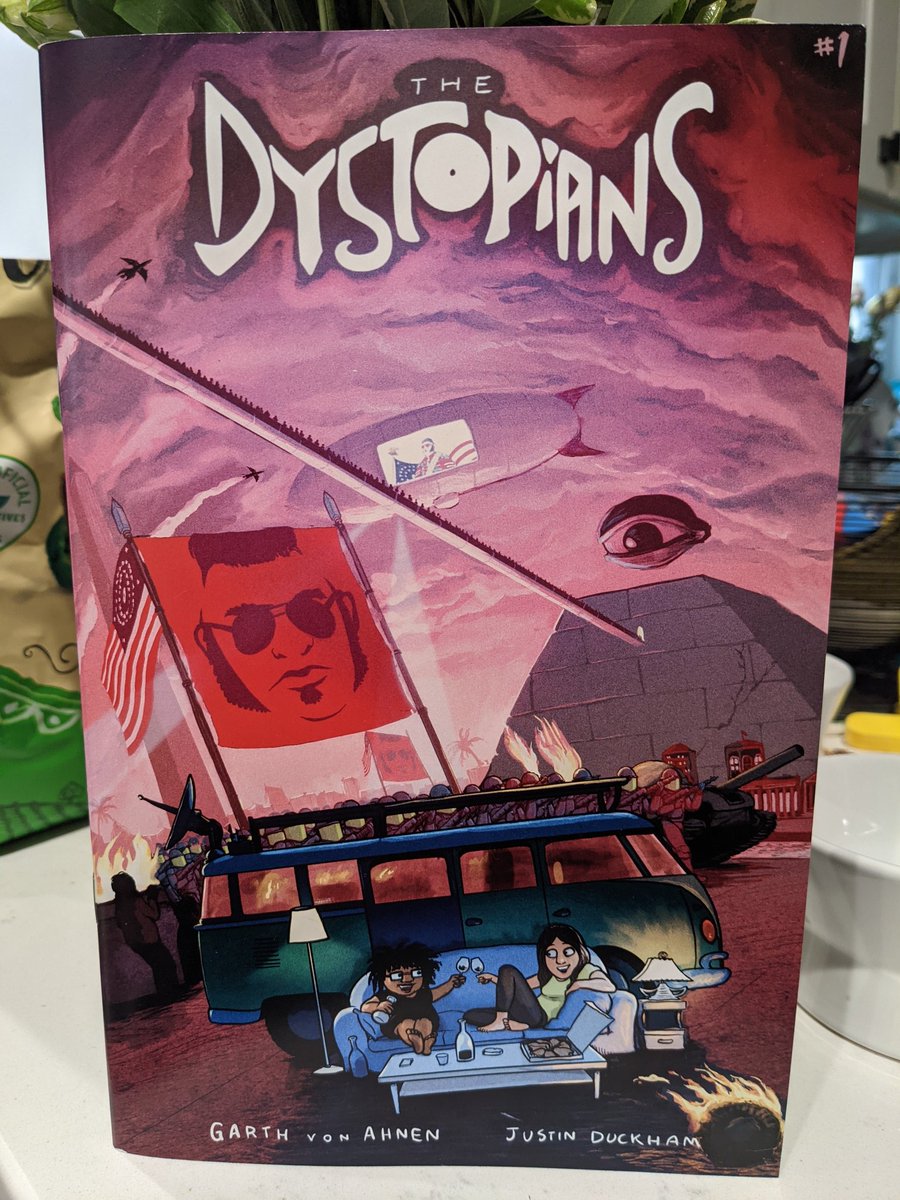 Now this was an interesting read. The Dystopians by <a href="/Jduckham/">Justin Duckham</a> &amp; <a href="/artbygarth/">Garth von Ahnen</a>

Imagine an AU where the USA is continuously ruled by a dictator &amp; an omniscient Good Place points system. This isn't about rebellion. It's a dark comedy that's sadly relatable about a woman getting by