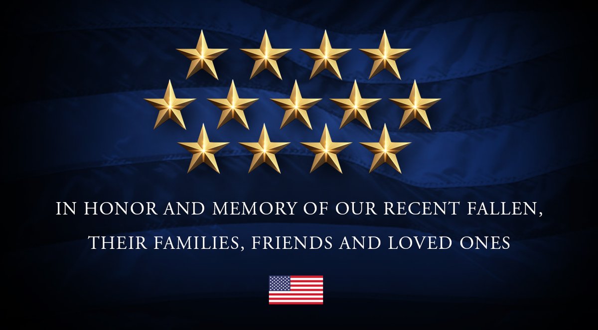 Cordyne's tweet photo. In honor and memory of our recent fallen, their families, friends and loved ones.

#honorthefallen #usarmedforces #goldstarfamilies #thankyou #family #military #militaryfamilies #afghanistan https://t.co/pvbW5TzrRC
