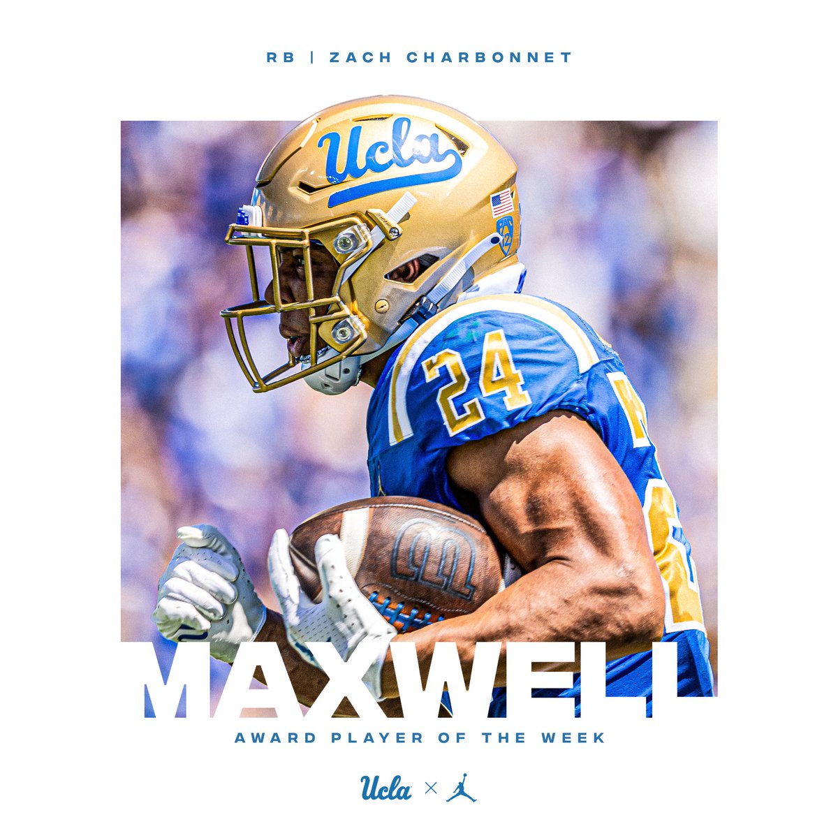 UCLAFootball's tweet photo. .@zachcharbon is your Maxwell Award Player of the Week 💯

#GoBruins https://t.co/4n5STM6iAn