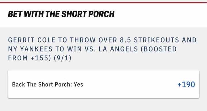 Tonight Gerrit Cole is an ace and stops this losing streak. Bet with The Short Porch ONLY on the @BSSportsbook in New Jersey https://t.co/C2lF0WARuE