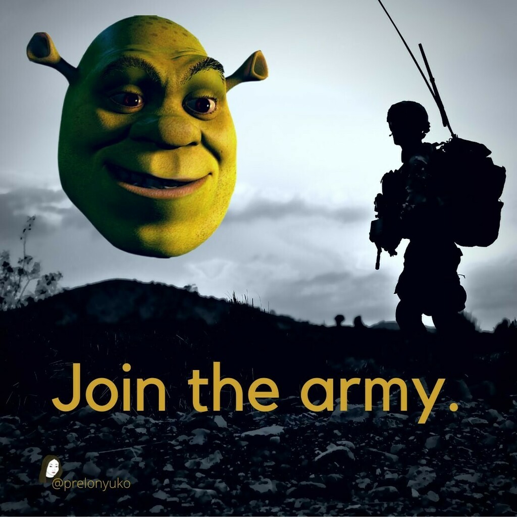 prelonyuko's tweet photo. Lord Shrek will protect us from harm.
#funnymemer #justmemes #shrek2 #shrek4life #shrekisgod #savethememes #shrektastic #funnyhumor #memestuff #memeofthedecade #supermeme #shrekadventure #memesofig #memeseveryday #justfun #memeplug #funfunfun #memezdaily #memepics #funny… https://t.co/O06HBpZ0i0