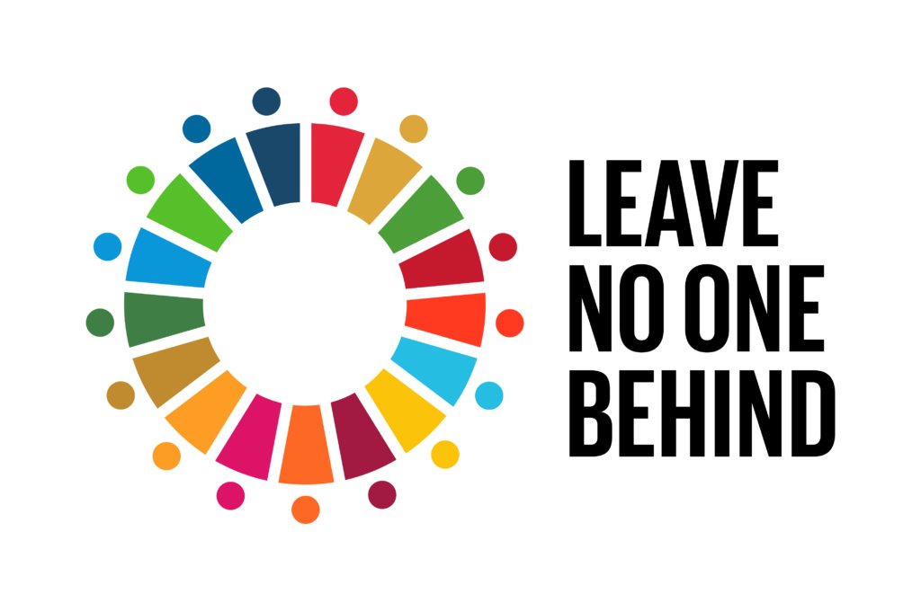 SDG logo and its message of leaving no one behind

