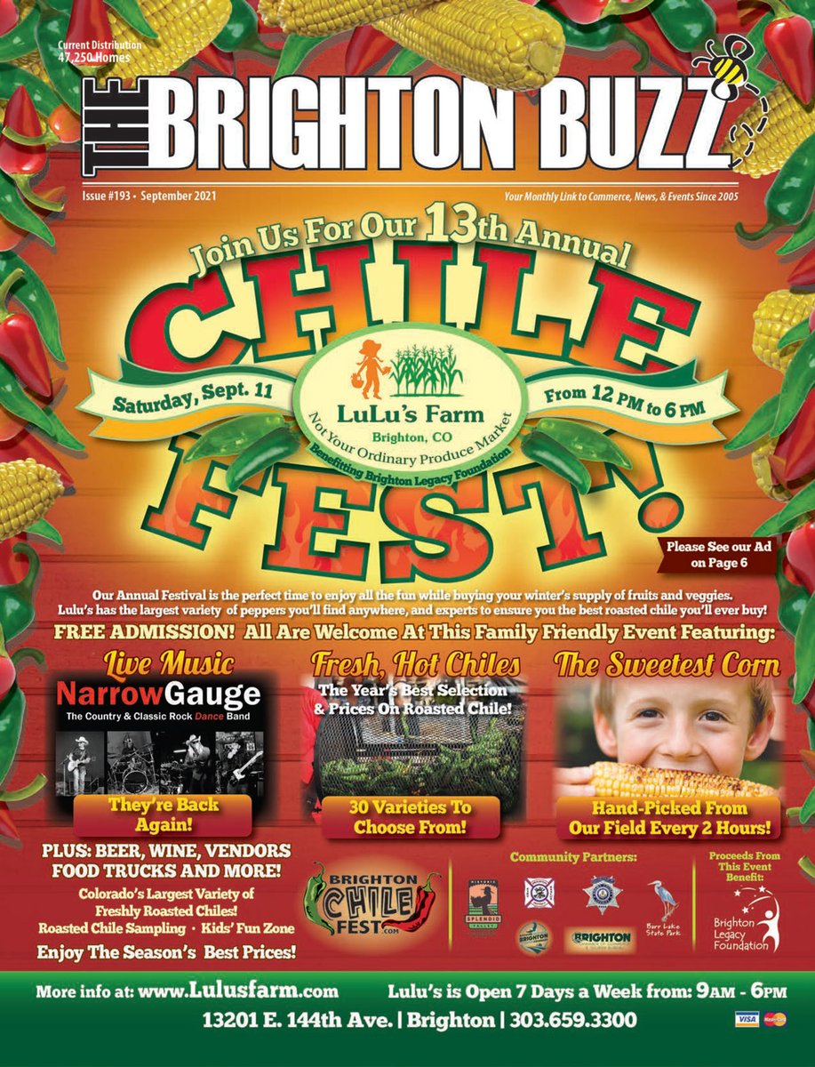 🌻 Take a sneak peek at our September issue while you wait for your issue to arrive in your mailboxes! bit.ly/38tuion

A special thank you to our cover advertiser @LulusFarm! Don't miss out on their 13th Annual Chile Fest!