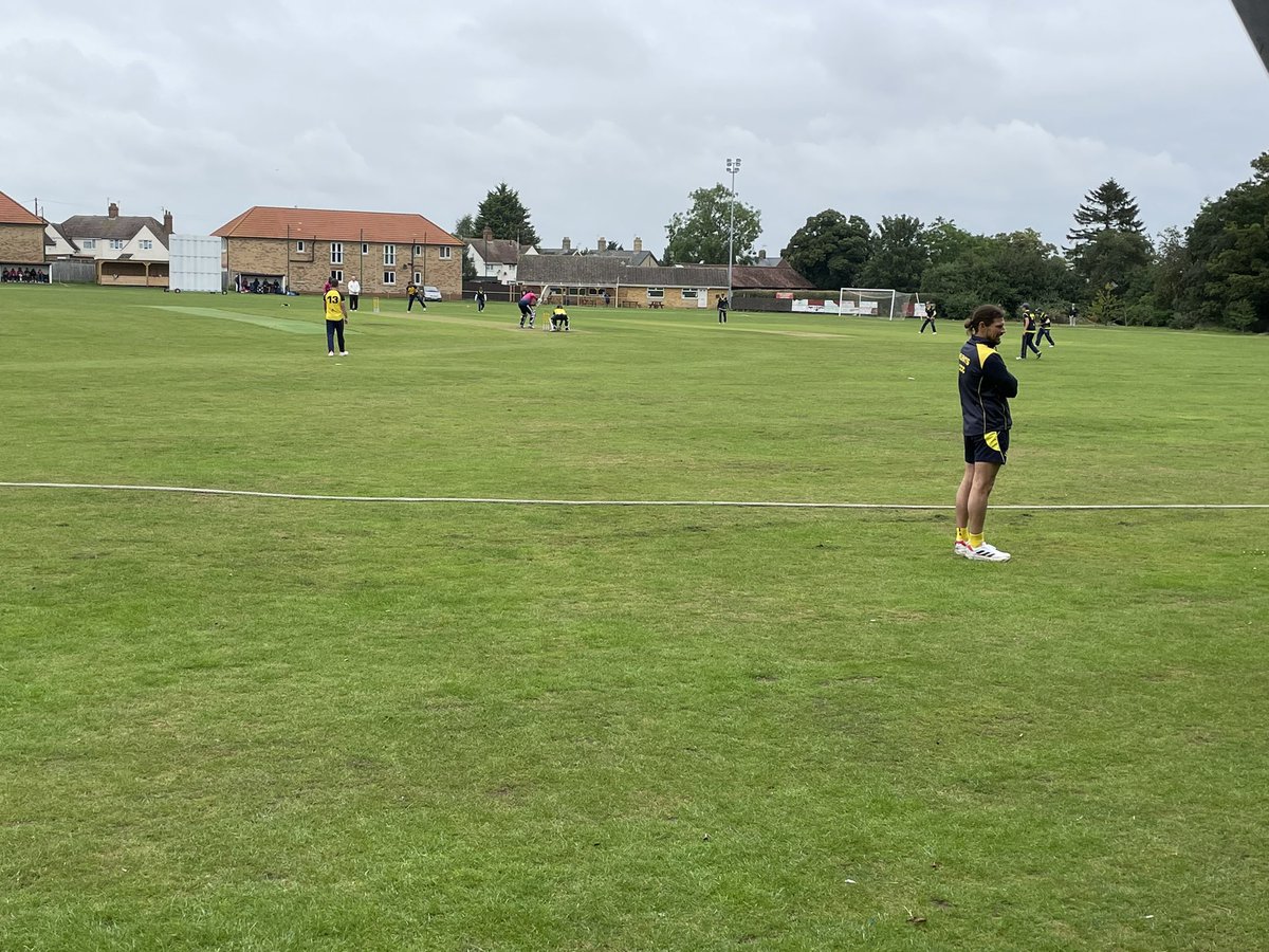 View from the score box today as <a href="/HuntsCCC/">HuntingdonshireCountyCricketClub</a> take on <a href="/NorthantsCCC/">Northamptonshire CCC</a> Academy XI and <a href="/rafcricket/">Royal Air Force Cricket</a> at Cricketfield Lane; thx to Budds <a href="/Buds0067/">Stephen Buddle</a>  of RCC, for ground and facilities, Adrian Cade (Chairman) and <a href="/VitasCricket/">Robin Vitas</a> Rob &amp; the Hunts 1sts team #pencilscribe