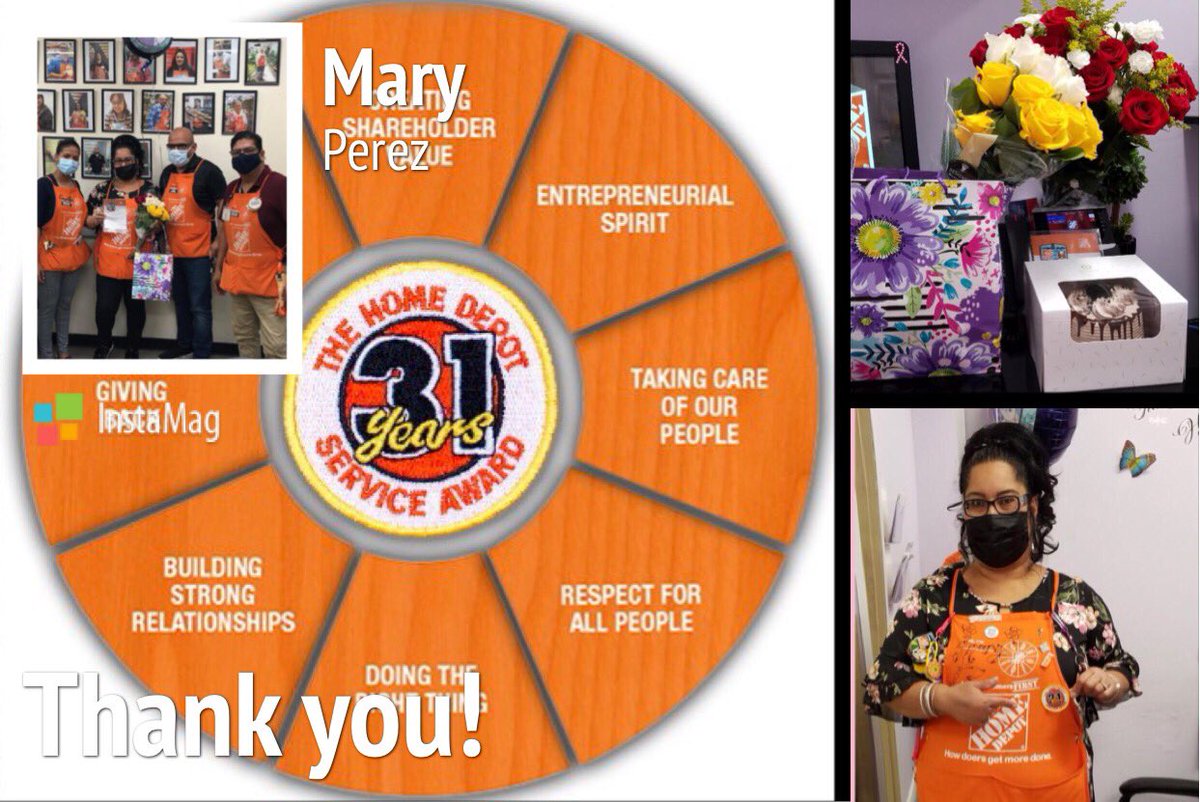 Congratulations Mary on your 31st anniversary with us.  Thank you for all you have done for our associates and our culture.  It has been a great Honor to have worked with you all these years. <a href="/zoscrew/">Lorenzo Perez</a> <a href="/armandog277HD/">Armando Garriga</a> <a href="/Ernesto68455727/">SEGUNDO</a> <a href="/6339HomeDepot/">Javier Perez</a> <a href="/wcork19/">Warren Cork</a> <a href="/Crippen1026/">Christian Crippen</a>