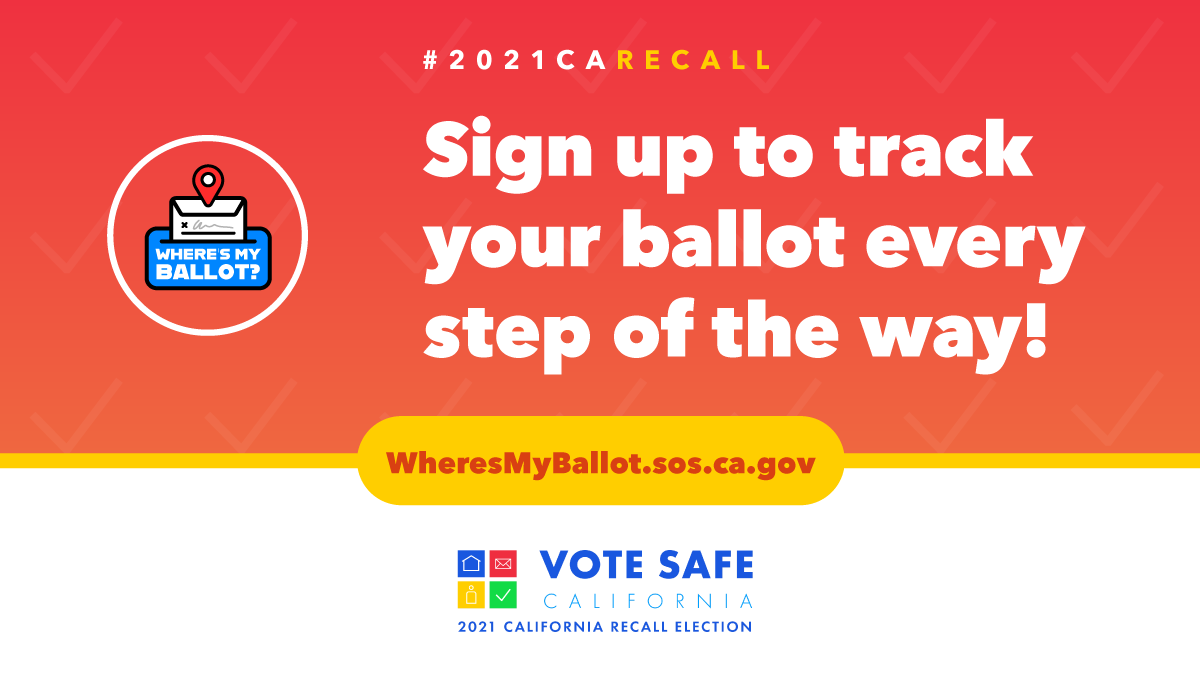 LAAAWPPI's tweet photo. We take every step to secure your 🗳️, but you don’t
have take our word for it. Vote early and sign up for
https://t.co/oxJfsZpnrx to track your ballot for the
#2021CARecall from the moment it leaves your hands to the moment it’s counted. #VoteSafeCA #BlackWomenLead https://t.co/wnxHlVJB5l