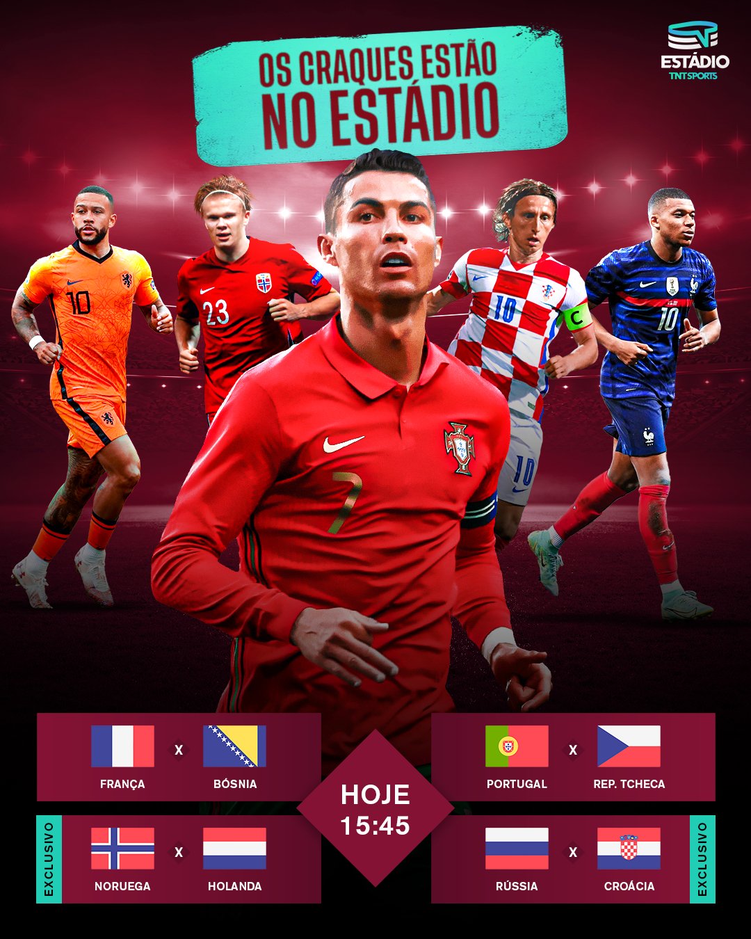 Estádio TNT Sports - Hoje é dia de Eliminatórias da Copa 2022 na tela do Estádio TNT Sports! Corre no link da bio e assine já! ou clique aqui👉 e não