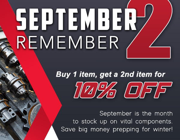 AMSParts's tweet photo. Goodbye Summer - Hello #September #Savings!
#bogo #heavyequipment #constructionparts https://t.co/f4vwiWojI8