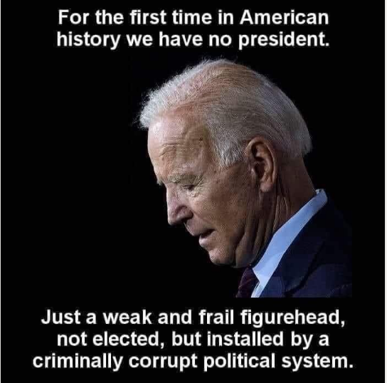 LarryDevine's tweet photo. We Have NO President!!!
#Biden
#CorruptPoliticalSystem https://t.co/IOsiT3hnTY