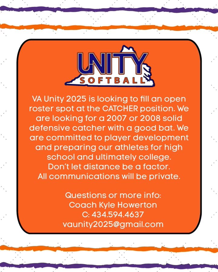 Unity_2025's tweet image. We are still looking for the right catcher to round out our roster. Don’t let this opportUNITY pass U by!! @VAUnitySB