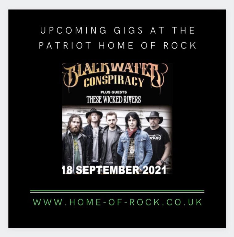 Catch #blackwaterconspiracy / @BlackwaterConsp @patriothomeofrock by buying tickets for our #rockmusicgigs online via our website - checkout all of the upcoming #liverockmusic gigs at the new & improved #patriot - home-of-rock.co.uk #patriothomeofrock #homeofrock #rockmusic