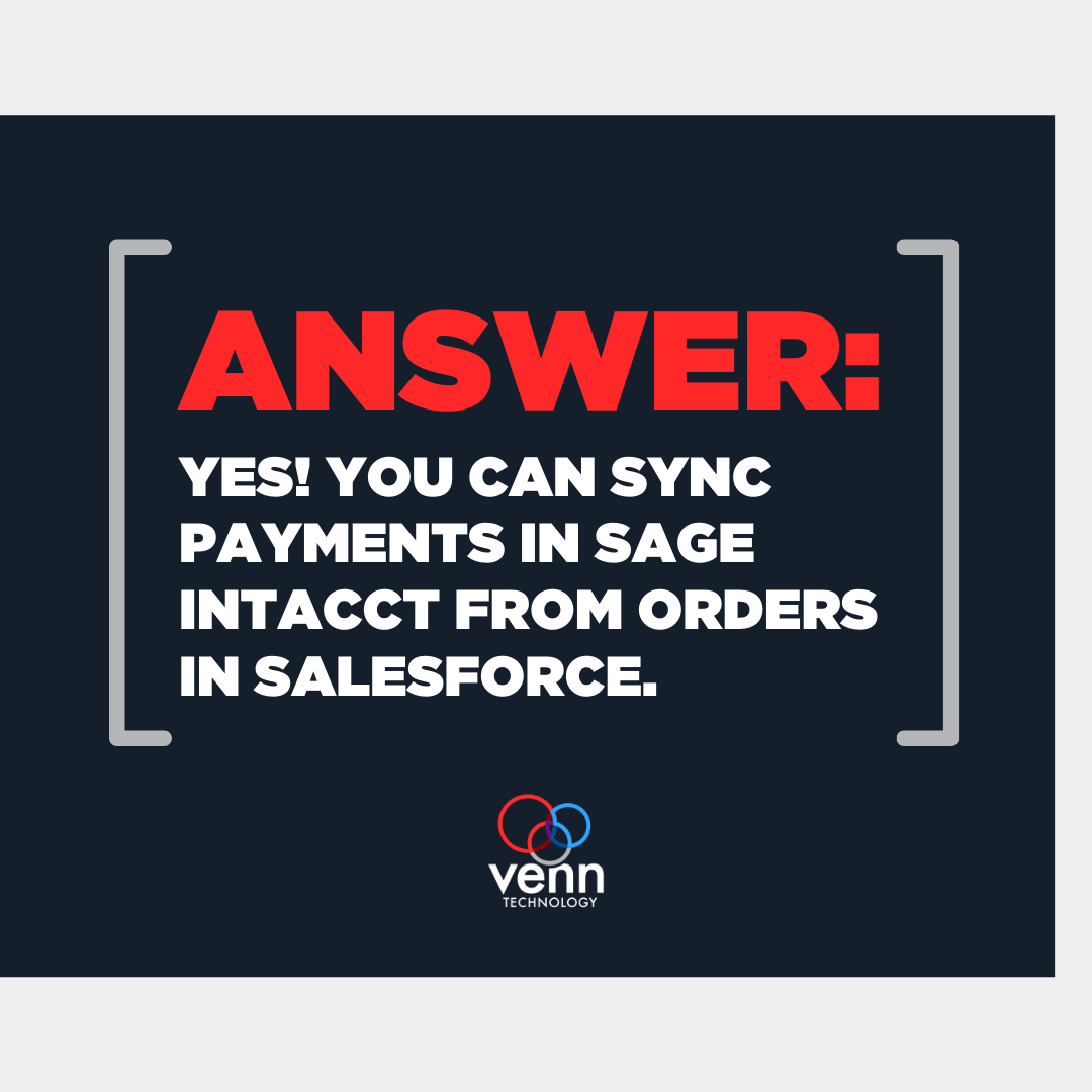 venn_tech's tweet image. How do you ensure your business gets paid? Did you know one simple integration of @SageIntacct with @salesforce can show you what accounts owe money? 

See how this could work for your organization: hubs.ly/H0WpVJZ0
 #ARAutomation #SageIntacctIntegration