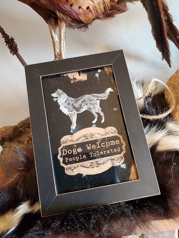FairOaksAntique's tweet photo. Dogs Welcome, People Tolerated Hanging Sign https://t.co/hwMRraHHjc #homedecor #walldecor #reverseglass #decoupage #mixedmedia #potichomania @etsymktgtool https://t.co/kVZQdTw0cV