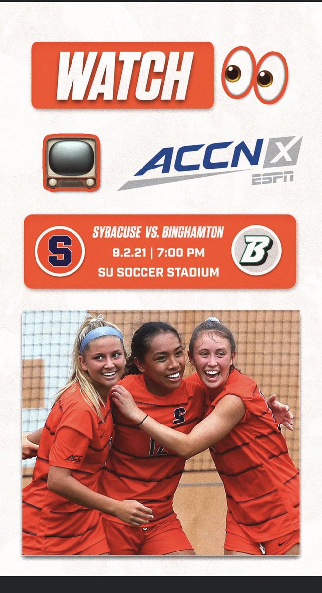 ⁦We 👀 see you Grace
Go get ‘em!
⁦<a href="/CuseWSOC/">Syracuse Women's Soccer</a>⁩ ⁦<a href="/SaraSocialScene/">Sara Franklin</a>⁩