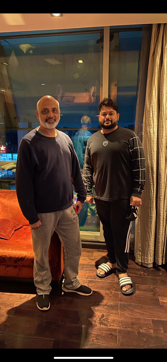 ramjowrites's tweet photo. Jus heard the 🎵 song &amp; We started Celebrating  already…with thanmudu @MusicThaman 🔥🔥🔥🔥Trance👍
#BheemlaNayakFirstSingle https://t.co/MoUbBuz8c6