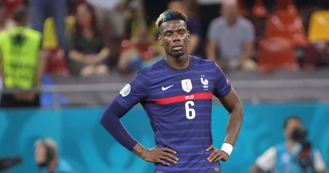 Paul Pogba reacting during FIFA world cup qualifiers. Twitter