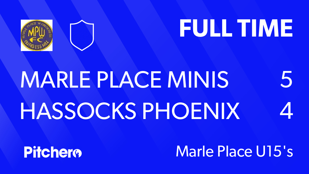 FcMarle's tweet photo. FULL TIME: Marle Place Minis Under 15's 5 - 4 Hassocks phoenix
#MARHAS #Pitchero
https://t.co/RNazzAUYlF https://t.co/A2v4EDDjJX