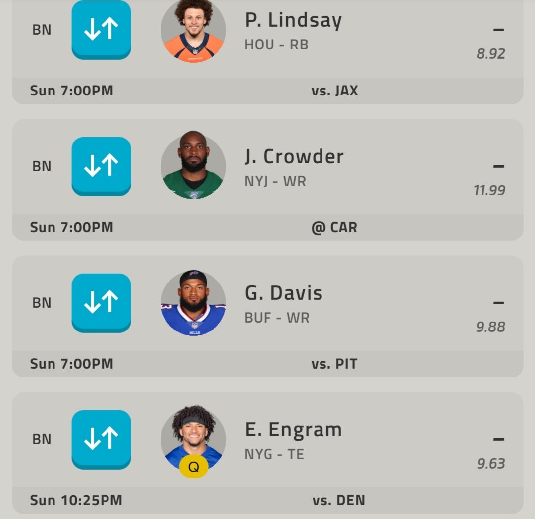 NiklasJacob98's tweet photo. Mein Team fΓΌr die #RanNFLCL mit dem Star Player Chubba Hubbardπ
#NFLTwitter #nflfantasy https://t.co/vBKHUelloW