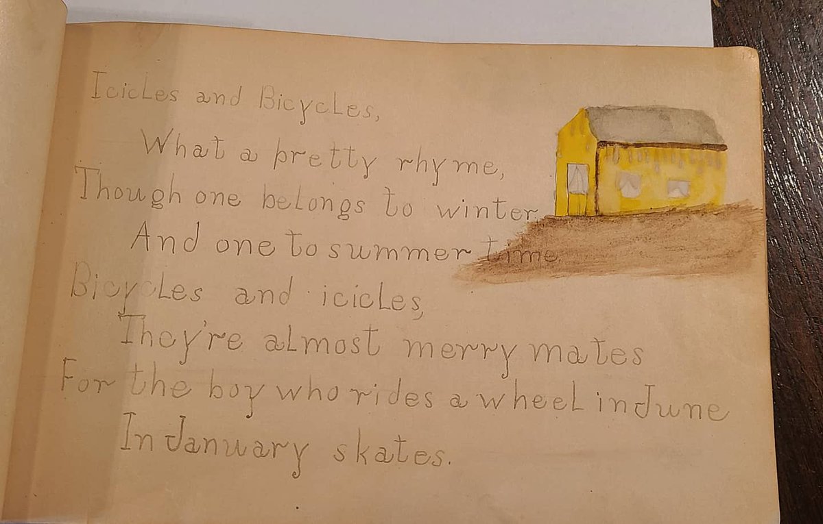 How cool is this notebook from a 6th grader at Hamilton in 1903!?! Glad to see the arts were important back then, just as they are now!