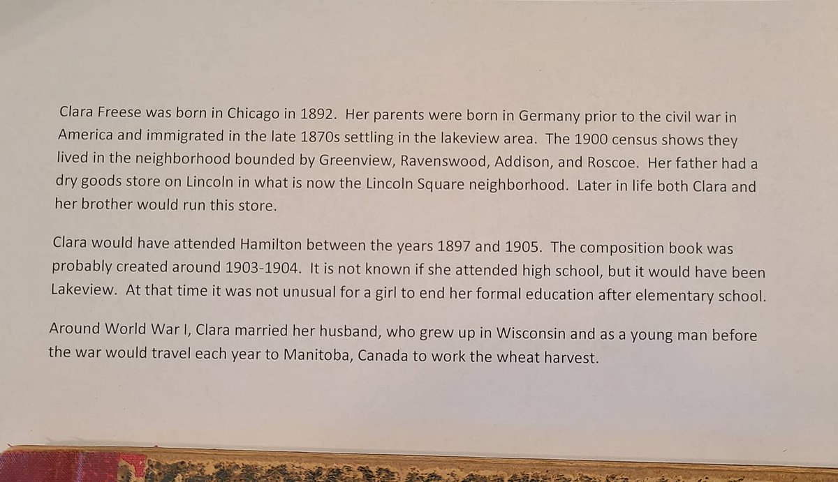HamiltonCPS's tweet photo. How cool is this notebook from a 6th grader at Hamilton in 1903!?! Glad to see the arts were important back then, just as they are now! https://t.co/GM0j6Skz5L