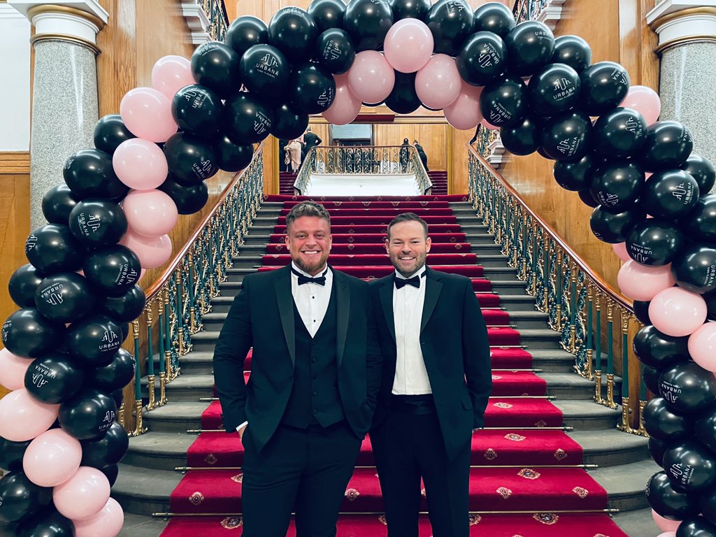 AuctionHouseSY's tweet photo. Our very own Sam Harris and James Holding at the Insider Media Sheffield City Region Property Dinner 2021 this evening 🤩 Enjoy boys! 🥂#SCRProp https://t.co/f3ye0uuEJo