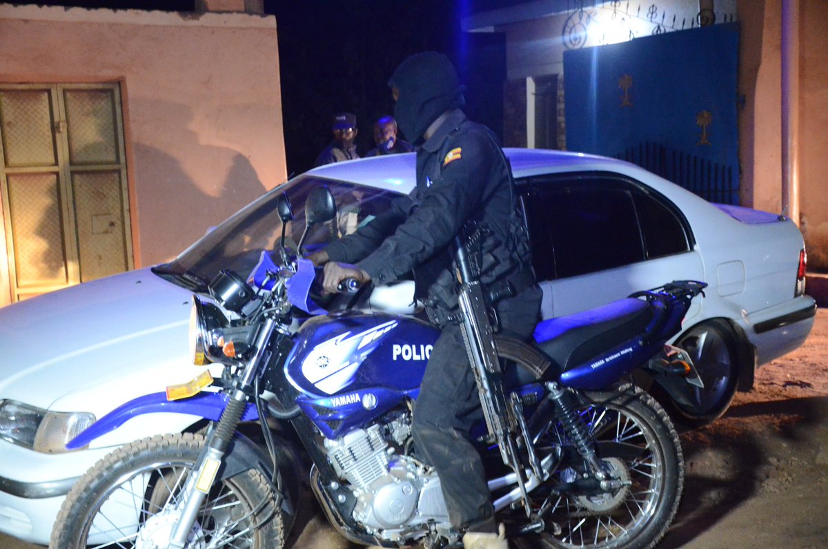 PoliceUg's tweet photo. Security officers on night patrol in Greater Masaka Region. https://t.co/FWDjrdz2hj