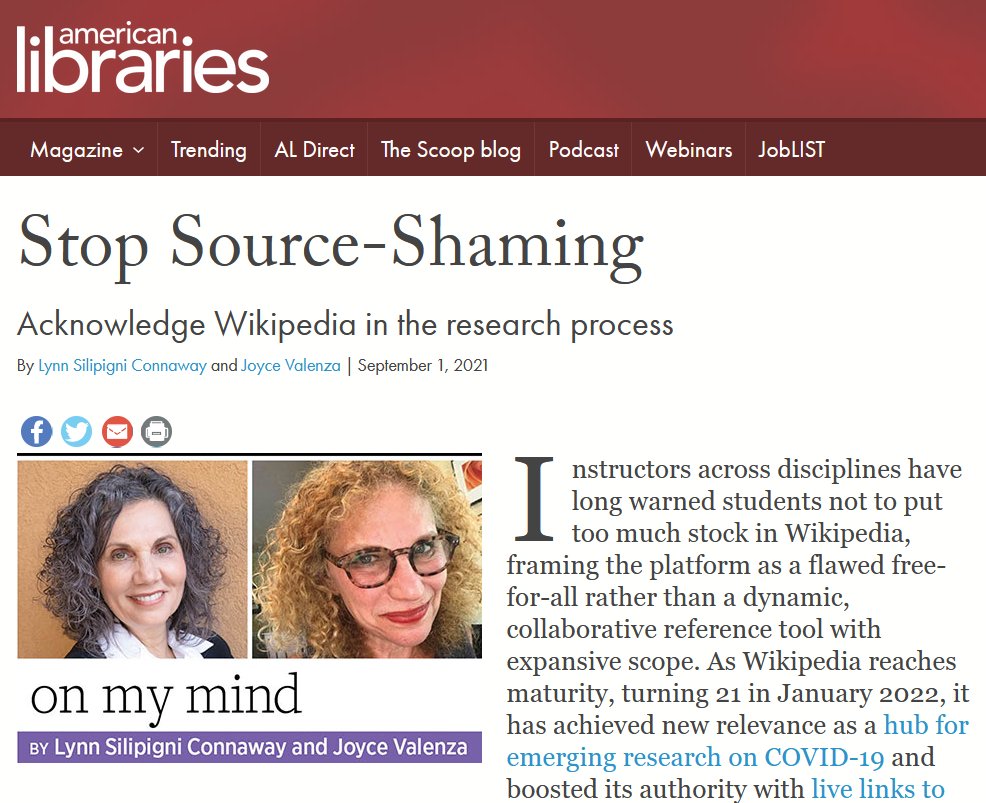 Researching Students' Information Choices (@rsicstudy) on Twitter photo Check out our newest publication in <a href="/amlibraries/">American Libraries</a>!
americanlibrariesmagazine.org/2021/09/01/sto…
#containercollapse <a href="/joycevalenza/">Joyce Valenza</a> <a href="/LynnConnaway/">Lynn S. Connaway</a> Check out our newest publication in <a href="/amlibraries/">American Libraries</a>!
americanlibrariesmagazine.org/2021/09/01/sto…
#containercollapse <a href="/joycevalenza/">Joyce Valenza</a> <a href="/LynnConnaway/">Lynn S. Connaway</a>