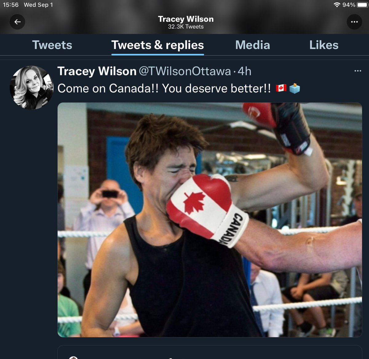 With concerns rising about the potential for violent hooliganism on the campaign trail, this is the image Canada’s leading gun lobbyist, Tracey Wilson of the Canadian Coalition for Firearm Rights (best friends to @erinotoole), chose to post here today. She has guns too. #Elxn44