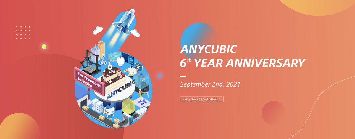 3DSerialTesteur's tweet photo. Demain 2 septembre, Anycubic fête ses 6 ans !

J'ai pu négocier pour l'occasion un code promo de -10$ valable sur la Wash&amp;Cure Plus 

Lien : https://t.co/QdTCVJPfFp

Code : SERIAL3D https://t.co/8Q99efqVtk