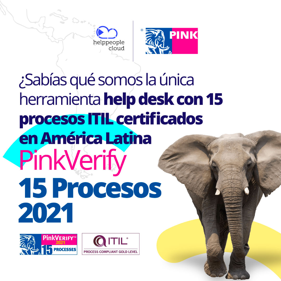 helppeoplecloud's tweet photo. 🐘💪🤩 Somos el único #HelpDesk Cloud en latinoamérica con 15 procesos #ITIL certificados por #PinkVERIFY . Conoce que beneficios traemos para ti por contar con nuestras certificaciones, clic aquí: https://t.co/2EGh5FGvp1 https://t.co/khOXkB2pca