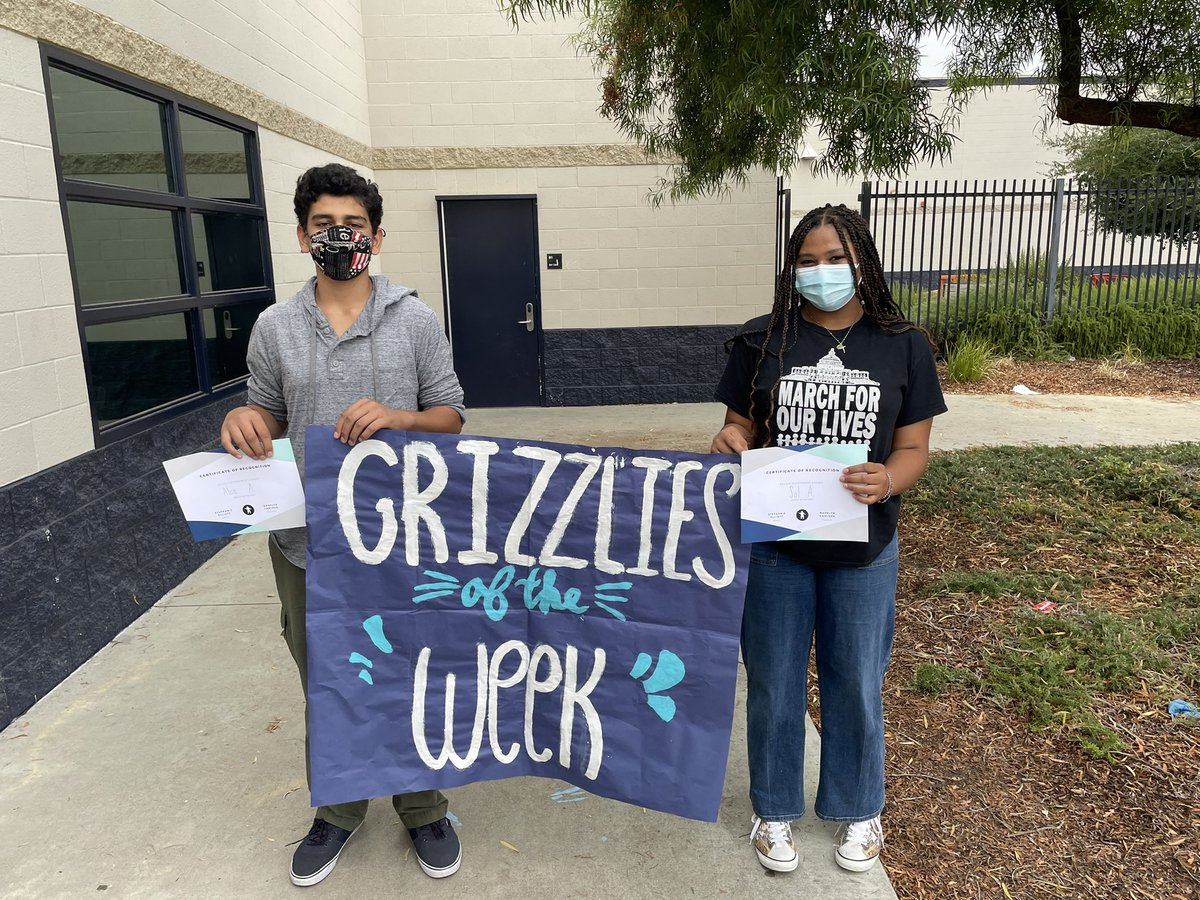 Congrats to our Grizzlies of The Week Sol A. and Alaa A. You guys are awesome, and we are happy you are grizzlies!!