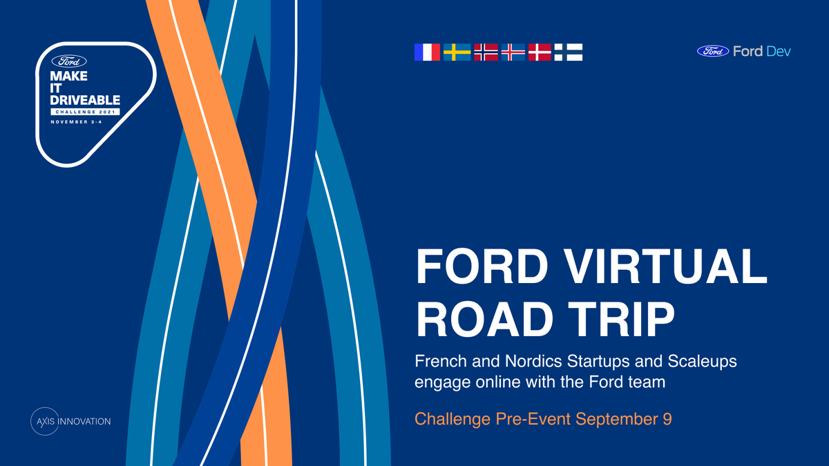 📢Calling French &amp; Nordic #Startups: This Sept 9th join us on our #MakeItDriveable Challenge Pre-Event to learn how to fast-track your product to market, targeting both commercial 🚚 and 🚘passenger vehicle customers. Apply here to learn more: 
bit.ly/30MY2dp  📱👍💻