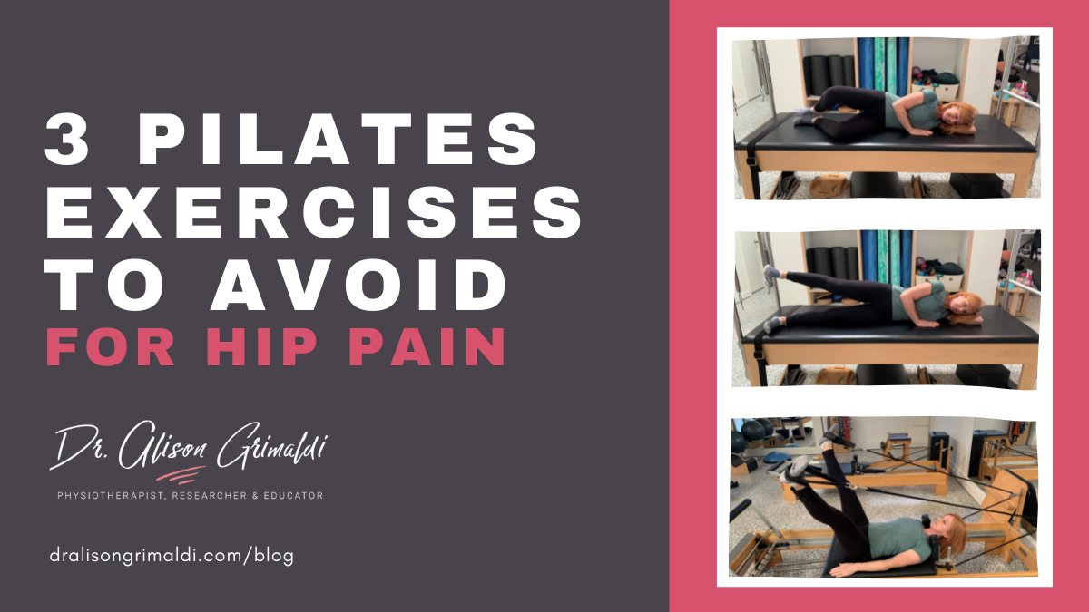 NEW BLOG Find out why these are 3 of my least favourite Pilates exercises for hip pain. #hipexercise #hippain #bantheclam
dralisongrimaldi.com/blog/3-pilates…