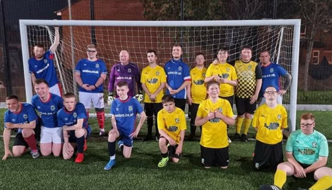 Breaking down barriers.. @stjamesswifts Football For All team travelled to Sandy row tonight to take on Linfield. Some very competitive matches. Well done swifts and @OfficialBlues