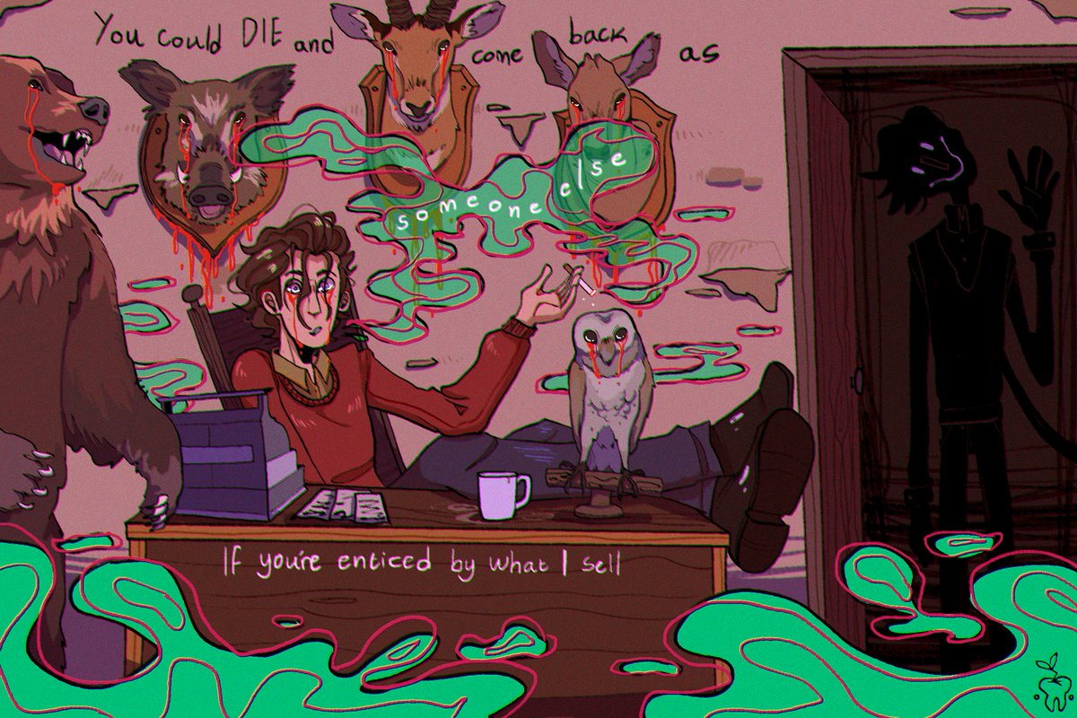 T00thFlowers's tweet photo. "When they die they're dying to be rebuild~" (Lyrics from Terry's Taxidermy by Teddy Hyde
#myart #magpod #tma https://t.co/8Hbwz4MewZ