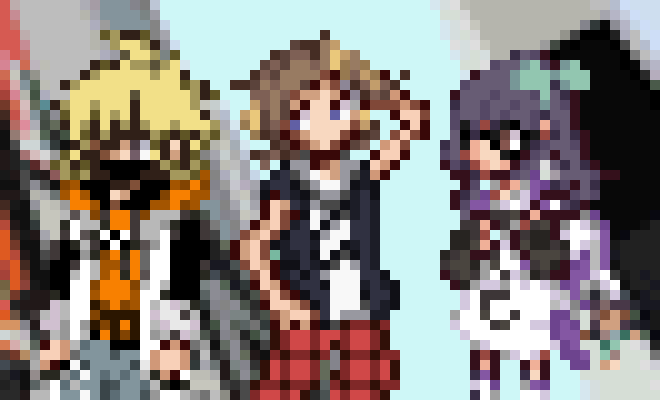 Nagi Usui Pixel Portrait, 32x32 (upscaled 800% by citrusmillie on